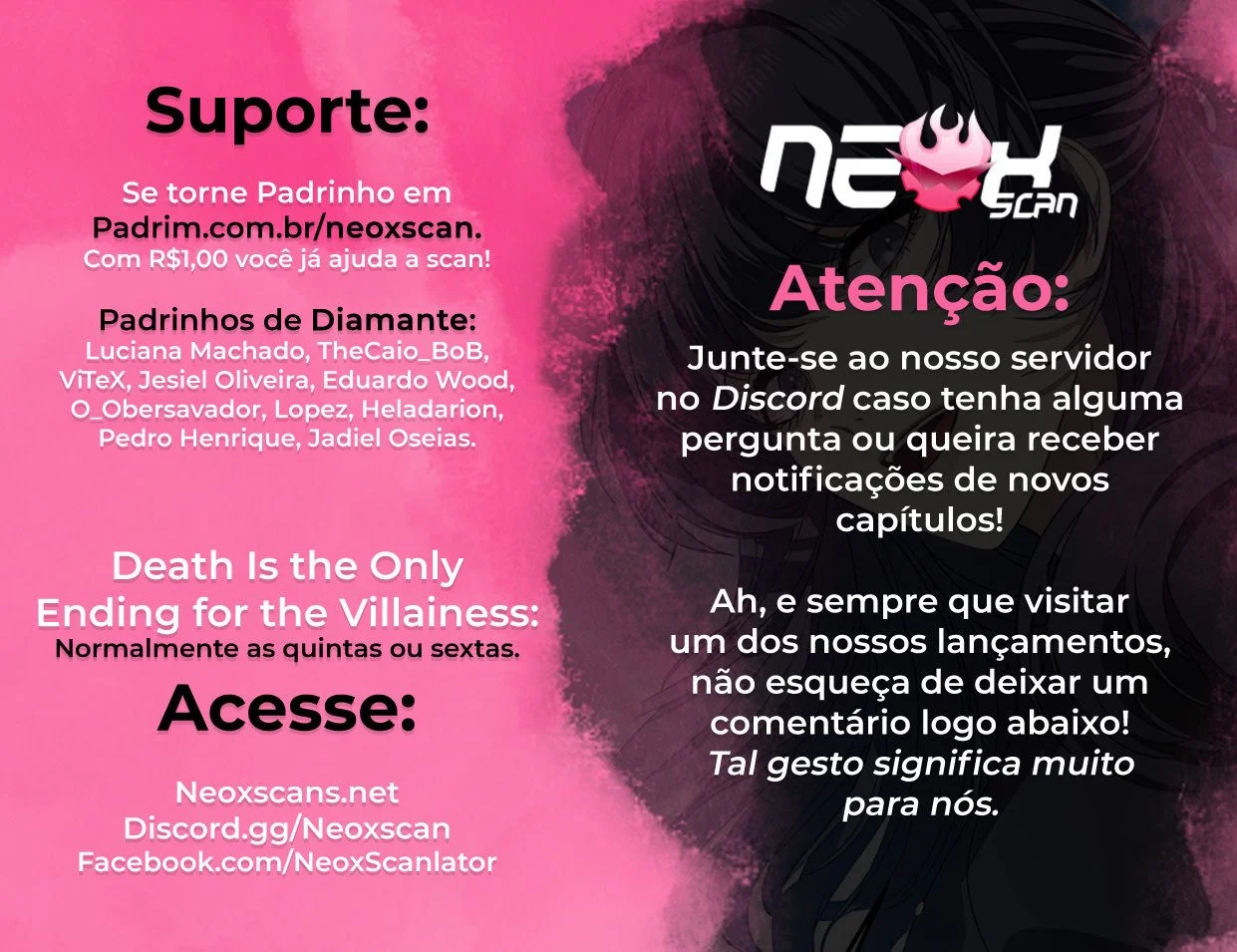 A Morte É O Único Final Para A Vilã Capítulo 0