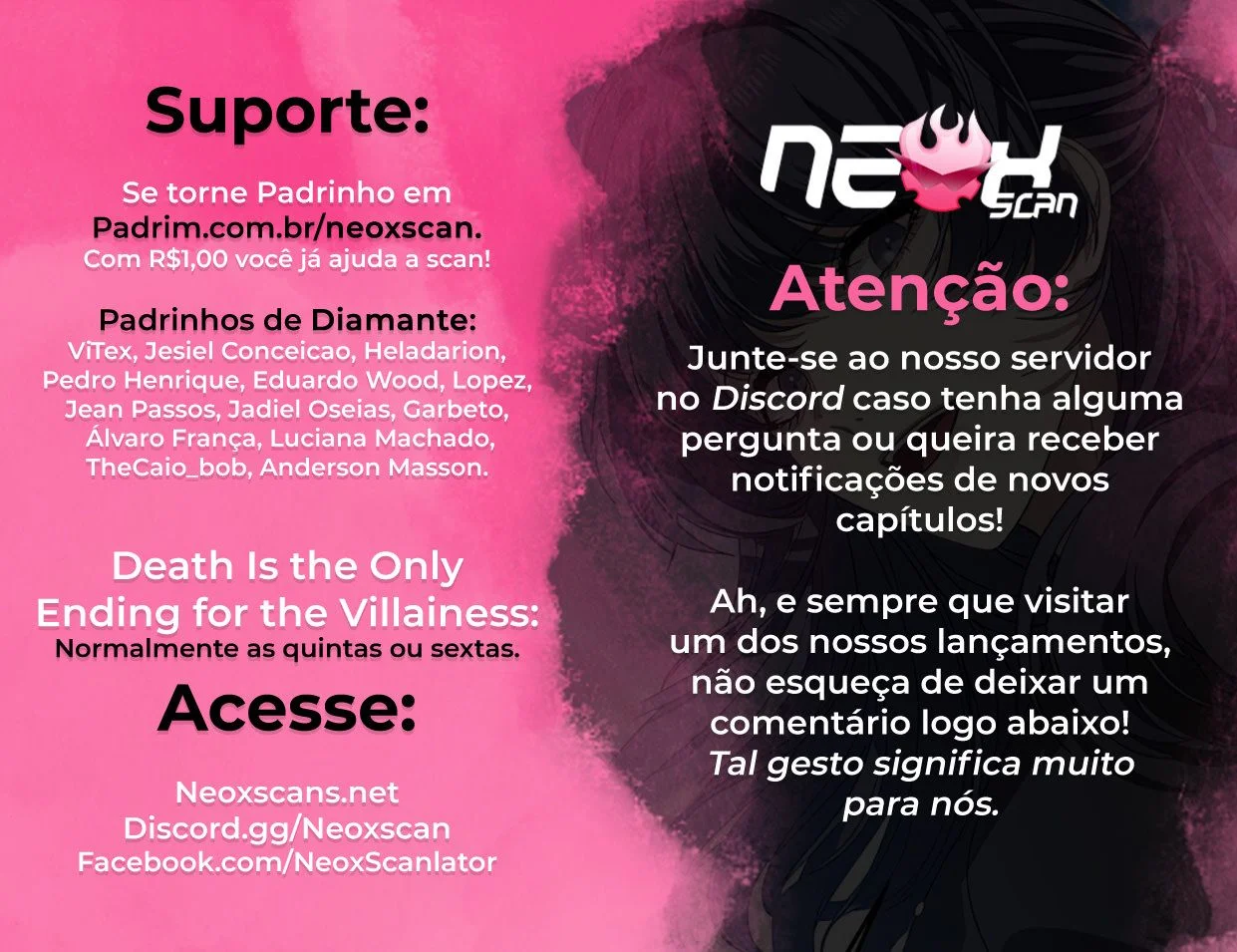 A Morte É O Único Final Para A Vilã Capítulo 0