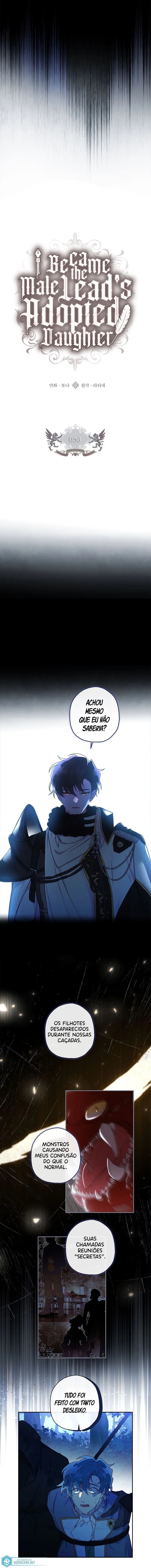 Eu me tornei a filha adotiva do protagonista Capítulo 1