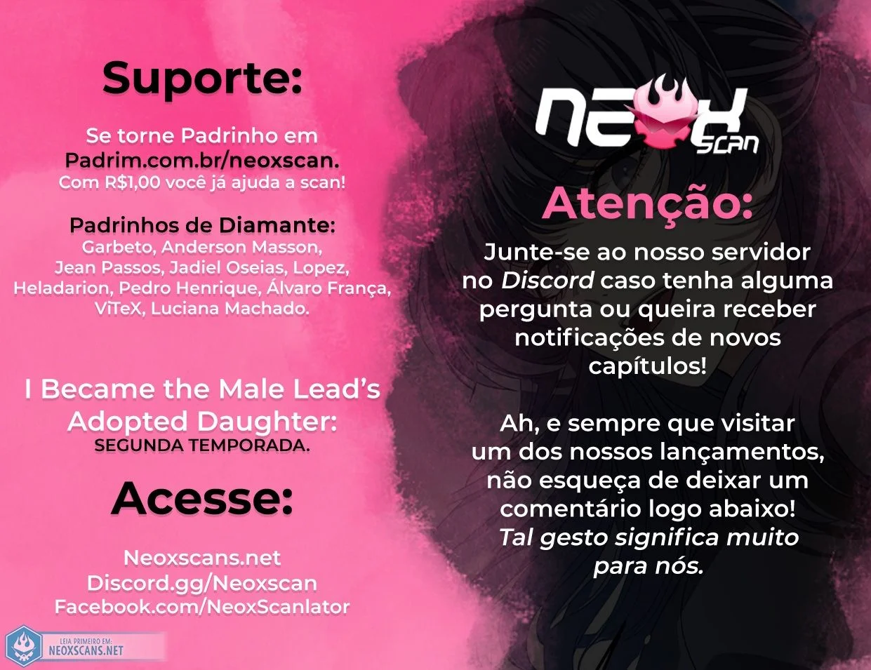 Eu me tornei a filha adotiva do protagonista Capítulo 1