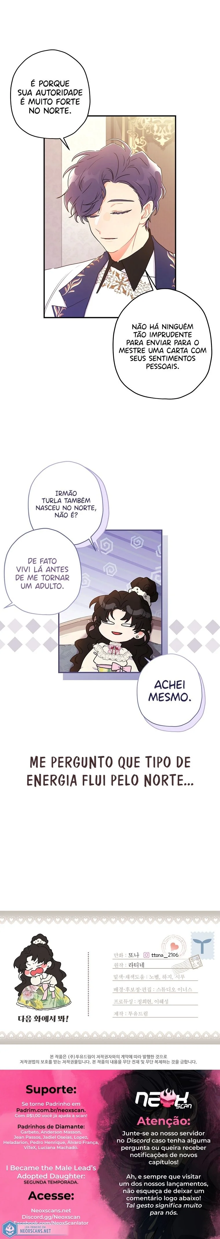 Eu me tornei a filha adotiva do protagonista Capítulo 1
