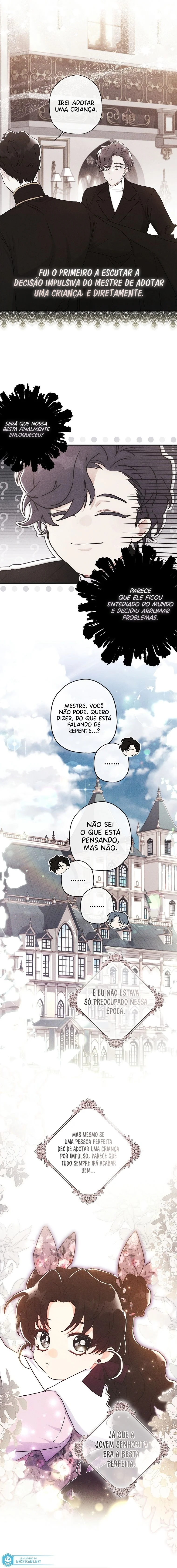 Eu me tornei a filha adotiva do protagonista Capítulo 1