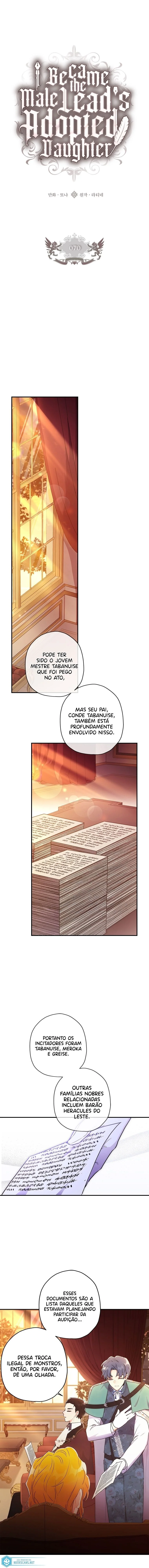 Eu me tornei a filha adotiva do protagonista Capítulo 1