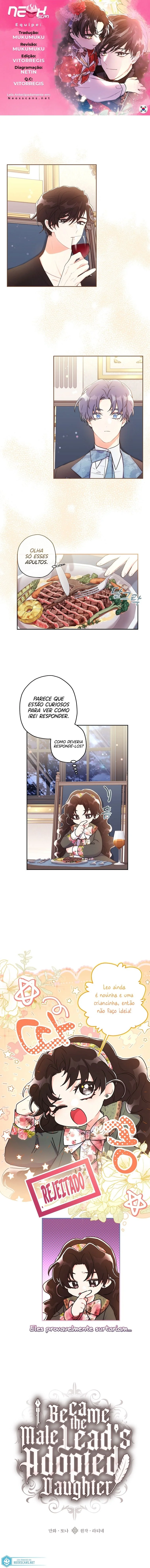 Eu me tornei a filha adotiva do protagonista Capítulo 1