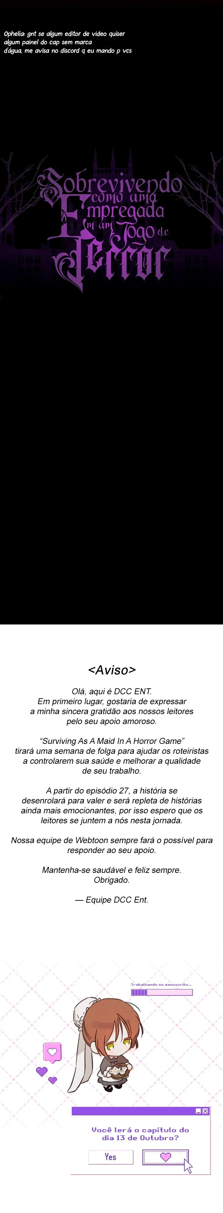 Sobrevivendo Como Uma Empregada Em Um Jogo De Terror Capítulo 1